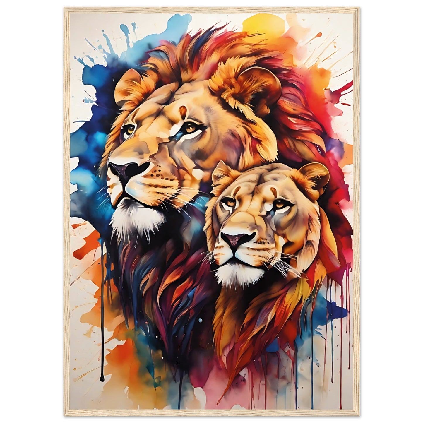 Tableau de Lions - leonardodeganci