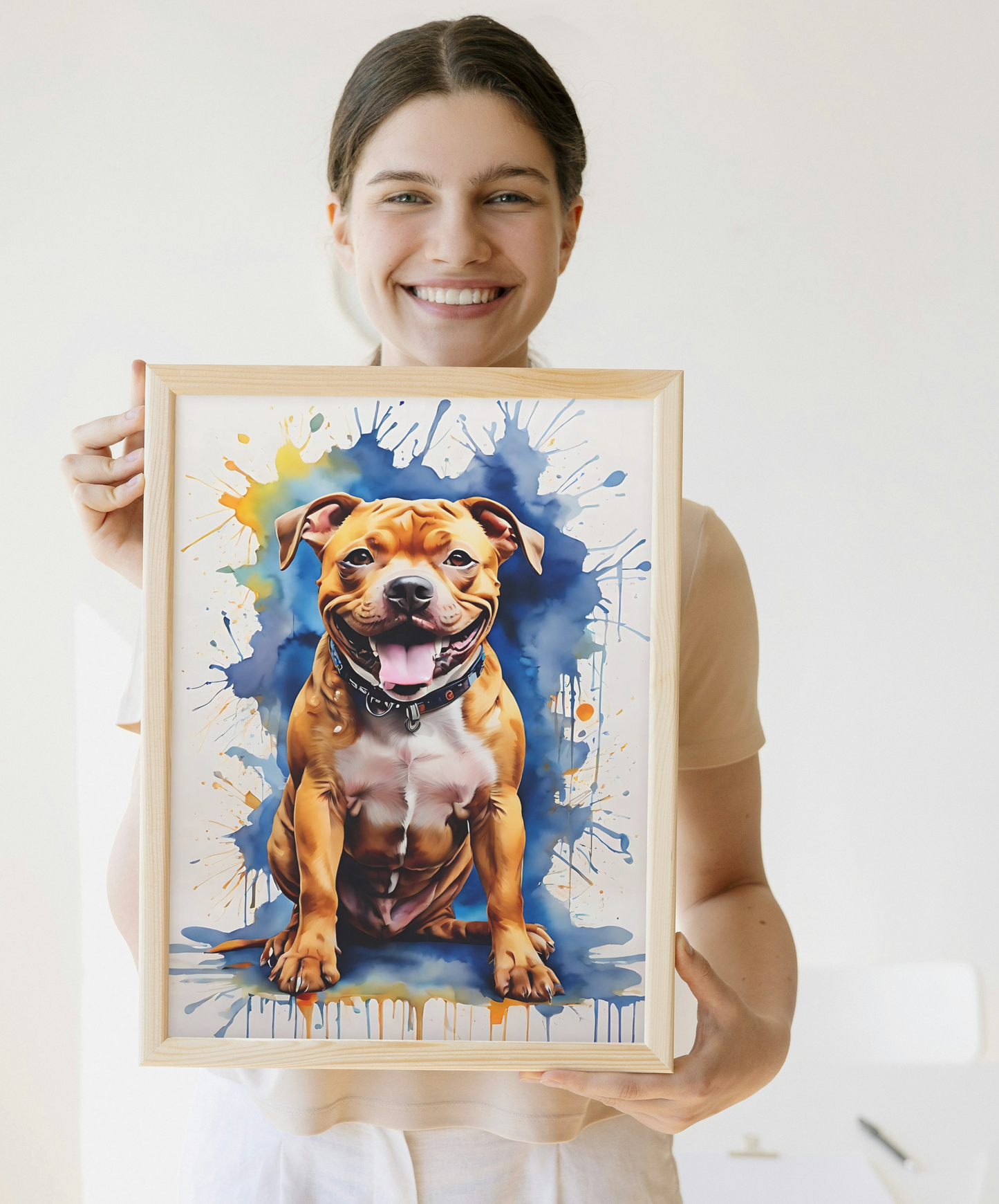 Tableau d'un Chien Staffordshire Bull Terrier