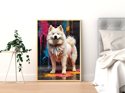 Painting of a Samoyed Dog