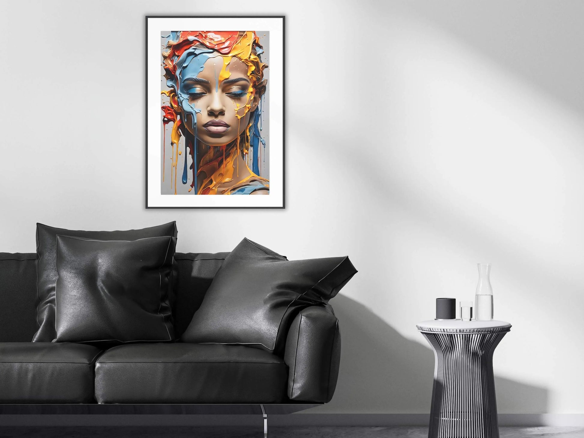 Tableau d'une femme - Éclat chromatique - Affiche colorée - Tableau coloré - Léonardo de Ganci