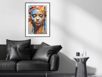 Tableau d'une femme - Éclat chromatique - Affiche colorée - Tableau coloré - Léonardo de Ganci