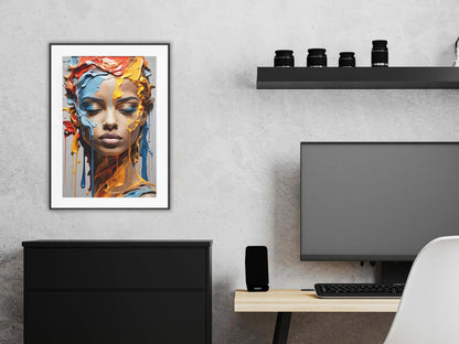 Tableau d'une femme - Éclat chromatique - Affiche colorée - Tableau coloré - Léonardo de Ganci
